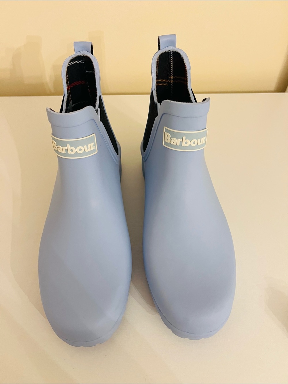 Barbour Wilton Chelsea Rain Boots Light Blue Breeze Women’s US 8 / UK 6